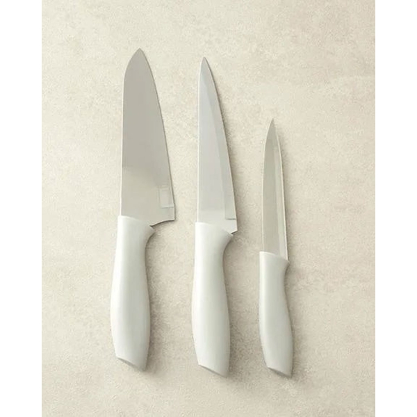 Cross Steel 3 Pieces Chef Knife 22-27.5-27.5 cm Cream