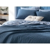 Ancient Stripe Quilted Antique Painting King Bedspread Set 240x260 Cm Blue