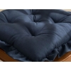 Flounce Cotton Polyester Armchair Cushion 45x45 cm İndigo