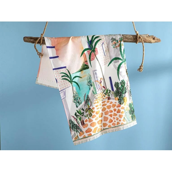 Mikanos Cotton Digital Printing Beach Towel 70x150 cm Colorful