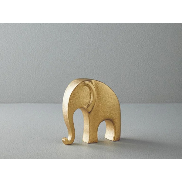 Elephant Polyresin Figurine 15x6x15,5 Cm Gold