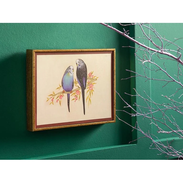 Little Birds Painting 18x23 cm Gold