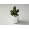 Cactus Ceramic Artificial Flower with Vase 12.7cm Silver