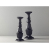 Crown Ceramic Candle Holder 13x13x36 cm Anthracite