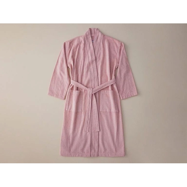 Soft Cotton Bathrobe L-XL Light Pink