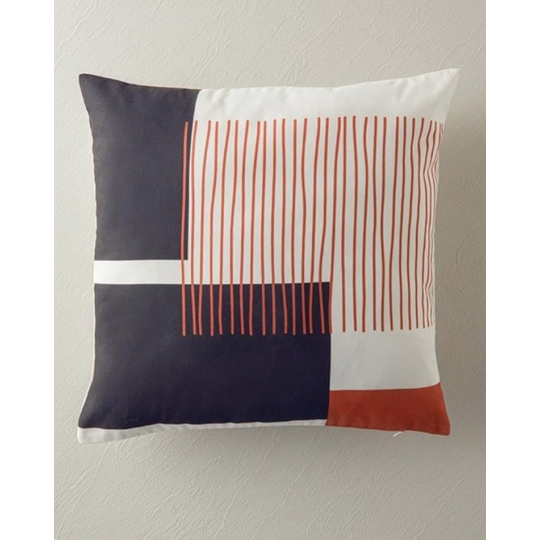 Vika Toss Pillow Cover 45x45 cm Black - Brick
