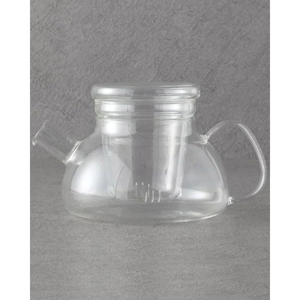 Borosilicate With Strainer Tea Pot 700 ml Transparent