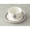 Prudence Bone Porcelain 4 Pieces 2 Servings Tea Cup Set 210 ml Black