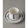 Nuance Bone Porcelain 4 Pieces 2 Servings Tea Cup Set 200 ml Navy Blue