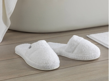 Melinda Bamboo Bathroom Slippers 40-44 White