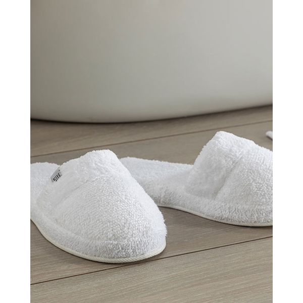 Melinda Bamboo Bathroom Slippers 40-44 White