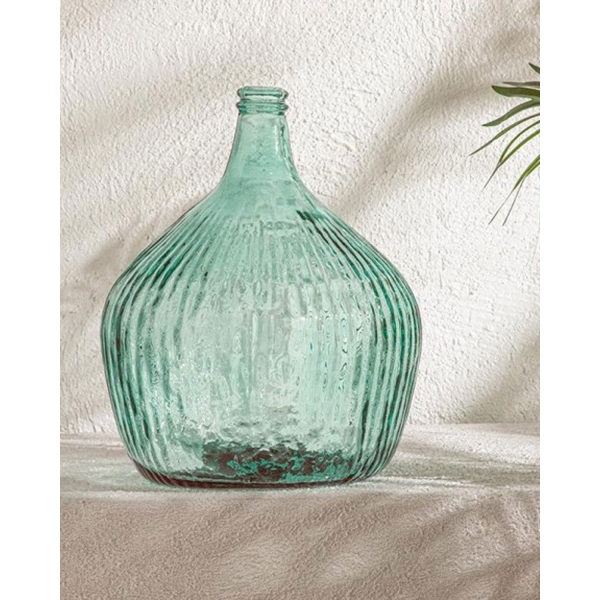 Glass Vase 29x29x42 cm Green