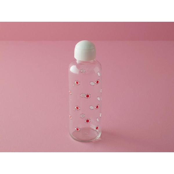 Pink Hope Glass Bottle 450 ml Transparent