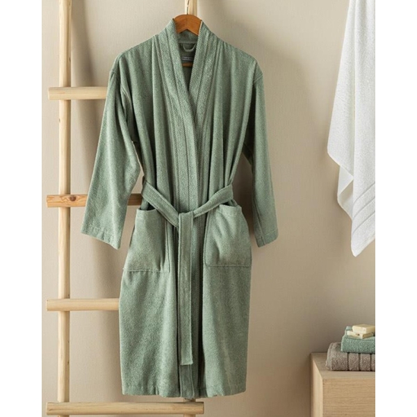 Soft Cotton Bathrobe L-XL Mint