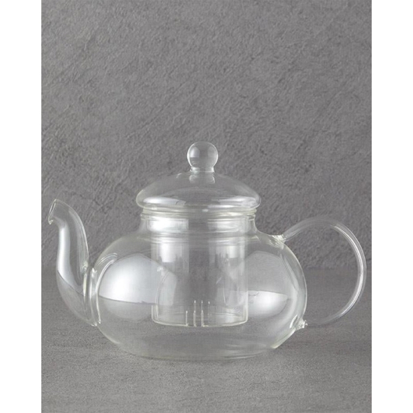 Borosilicate With Strainer Tea Pot 650 ml Transparent