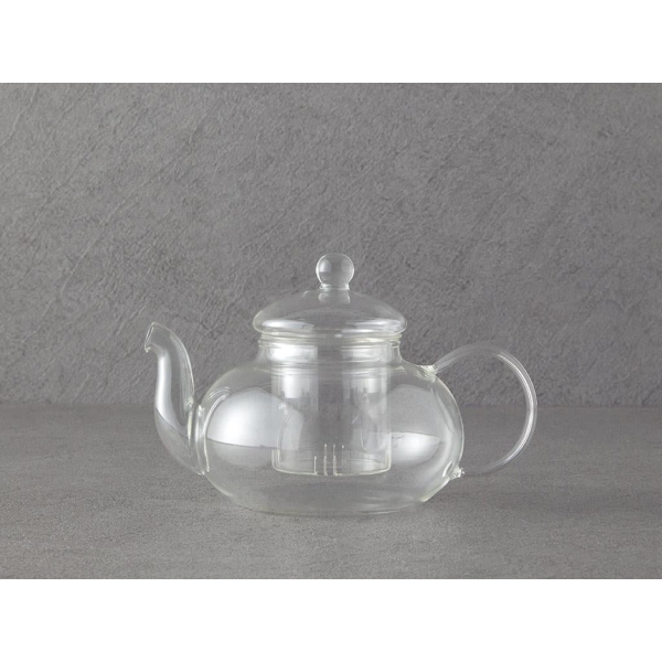 Borosilicate With Strainer Tea Pot 650 ml Transparent