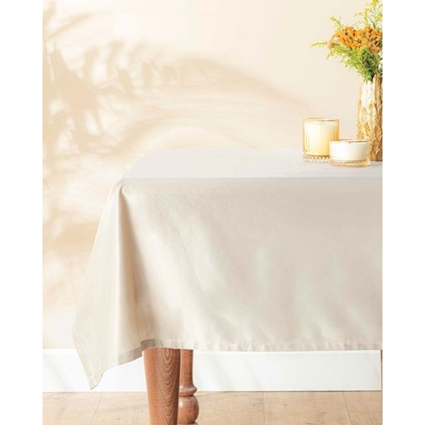 Raisa Polyester Table Cloth 180x270 cm Beige