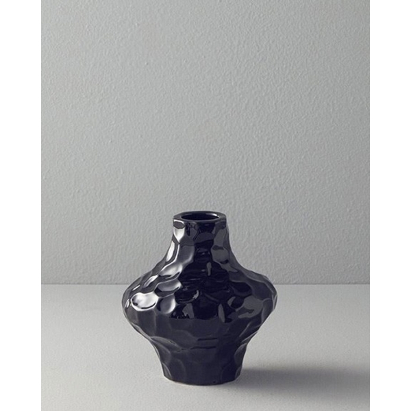 Tessa Ceramic Vase 14x12.7x15.5 cm Black