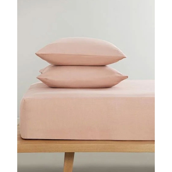 Novella Premium Soft Cotton Double Elastic Sheet Tkm 160X200 Cm Dusty Rose