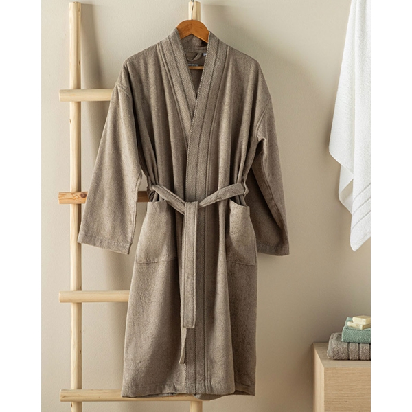 Soft Cotton Bathrobe L-XL Beige