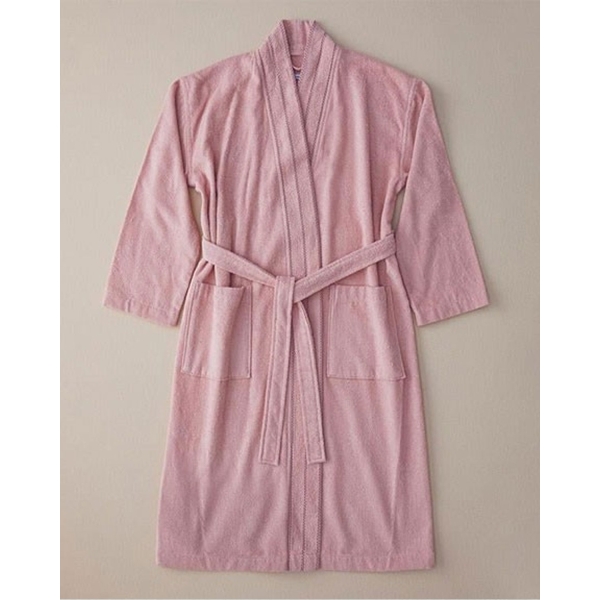 Soft Cotton Bathrobe S-M Light Pink