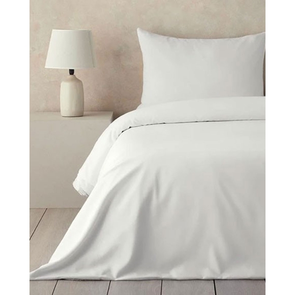 Nova Premium Soft Cotton Single Size Duvet Cover Set 160x220 cm White
