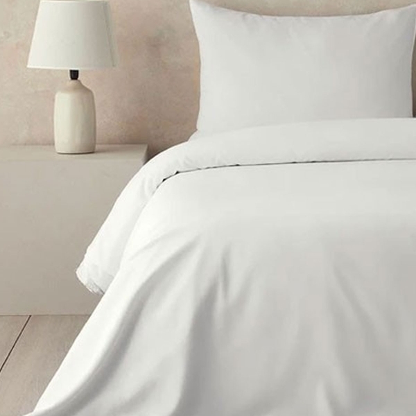 Nova Premium Soft Cotton Single Size Duvet Cover Set 160x220 cm White