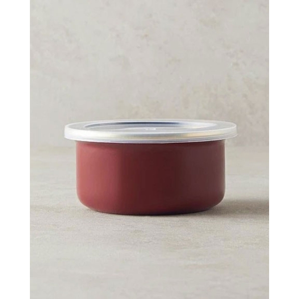 Copenhagen Enamel Storage Container 12 cm Maroon