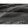 Levron Cotton Jacquard Double Bed Spread Set 220x240 cm Anthracite