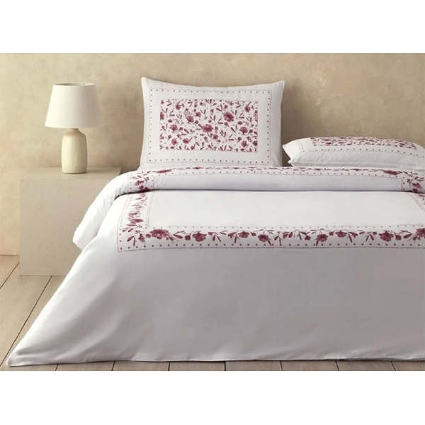Flower Chain Soft Cotton with Digital Print Double Size Duvet Cover Set 200x220 cm Dusty Rose
