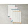 Colorful Lines Cotton Fringed Hand Towel 30x45 cm Ecru - Blue