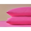 Plain Cotton Double Size Fitted Sheet Set 160x200 cm Dark Pink