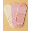 Catty Cotton Women 3 Pcs Ballet Socks 36-40 Pink - Yellow - Powder