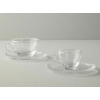 Balloon Glass 8 Pieces 4 Servings Tea Cup Set 160 ml Transparent