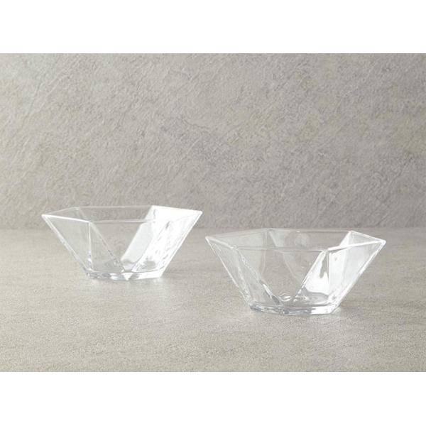 Mara Glass 2 pcs Bowl 16 cm Transparent