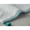 Colorful Lines Cotton Fringed Face Towel 50x80 cm Ecru - Green