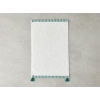 Colorful Lines Cotton Fringed Hand Towel 30x45 cm Ecru - Green