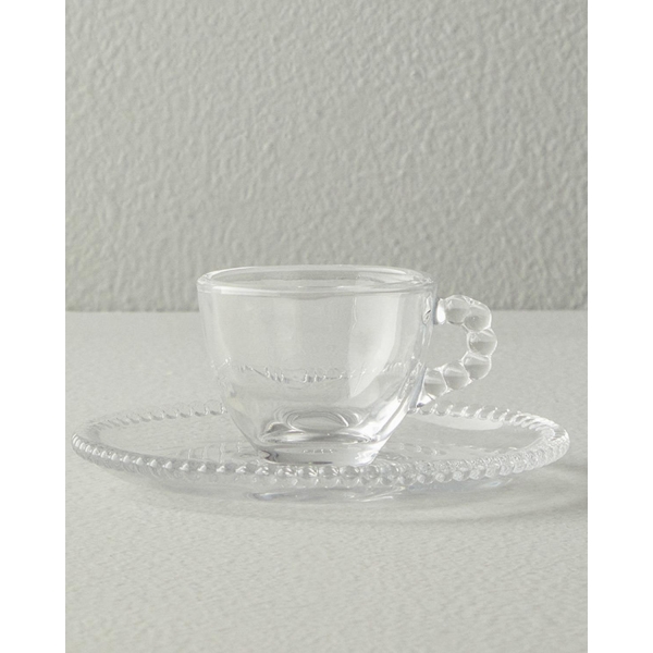 Balloon Glass 8 Pieces 4 Servings Coffee Cup Set 65 ml Transparent