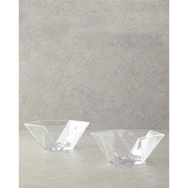 Mara Glass 2 pcs Bowl 16 cm Transparent