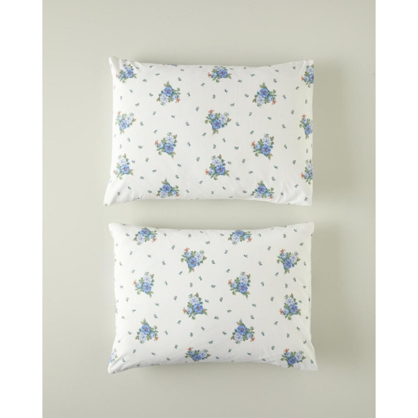 Cotton 2 pcs Pillow Case 50x70 cm Blue