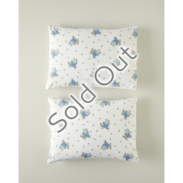 Fragrant Flowers 2-Piece Pillowcase 50x70 cm Blue