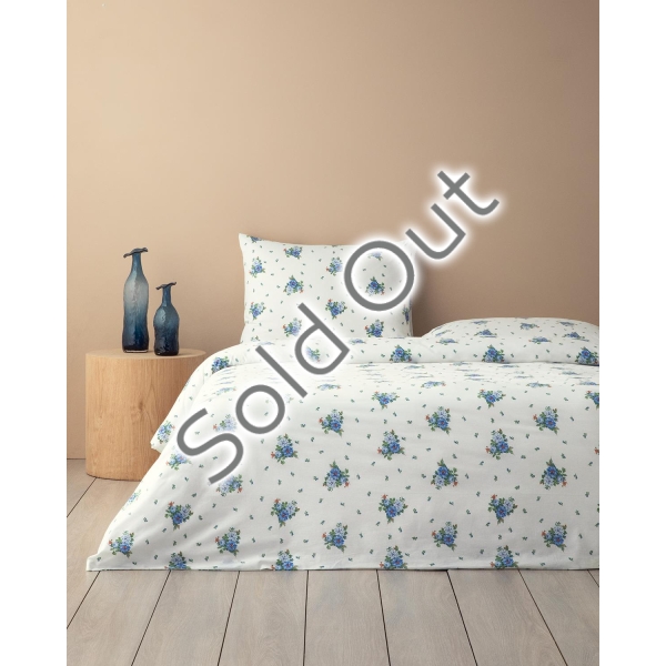Cotton Double Size Duvet Cover Set 200x220 cm Blue