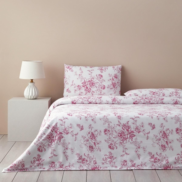 Rosey Violen Cotton Double Size Duvet Cover Set 200x220 cm Pink