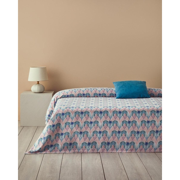 Printed Single Size Summer Blanket 150x220 cm Blue