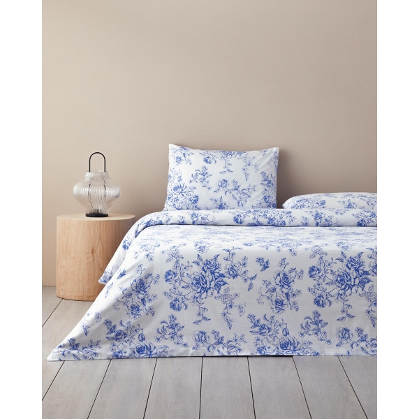 Cotton King Size Duvet Cover Set 240x220 cm Blue