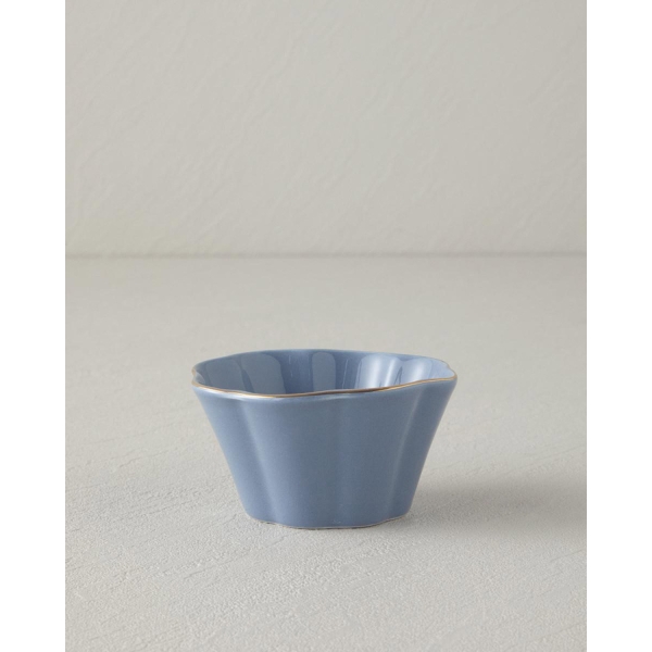Pure Flower Porcelain Snack Bowl Blue