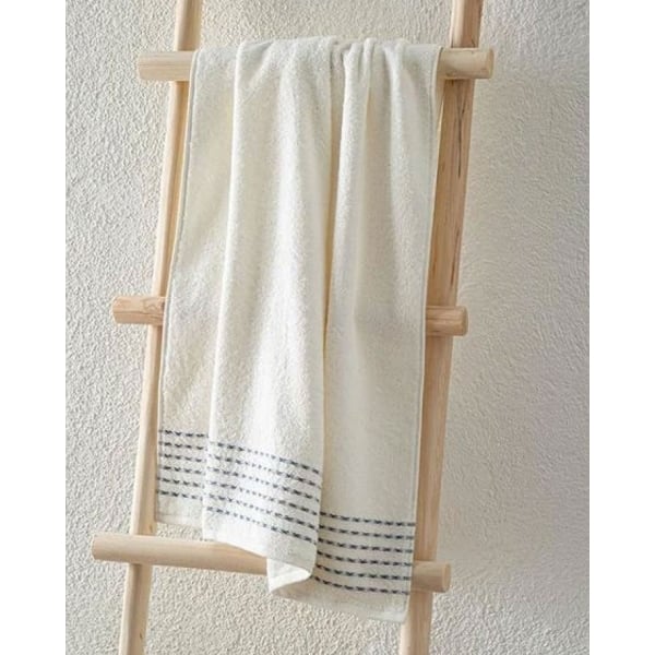 Soft Wave Cottony Bath Towel 70x140 cm Ecru