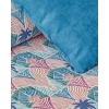 Printed Double Size Summer Blanket 200x220 cm Blue