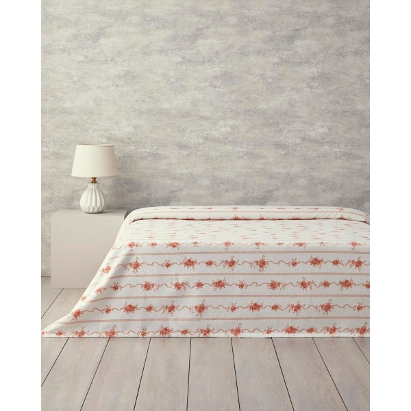 Printed Double Size Summer Blanket 200x220 cm Orange