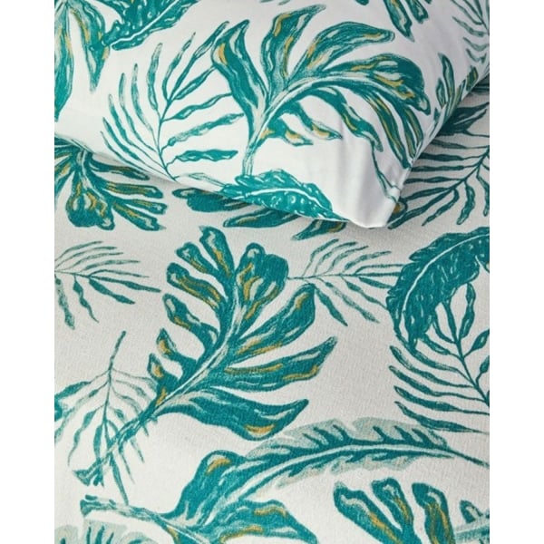 Printed Double Size Summer Blanket Set 200x220 cm Green